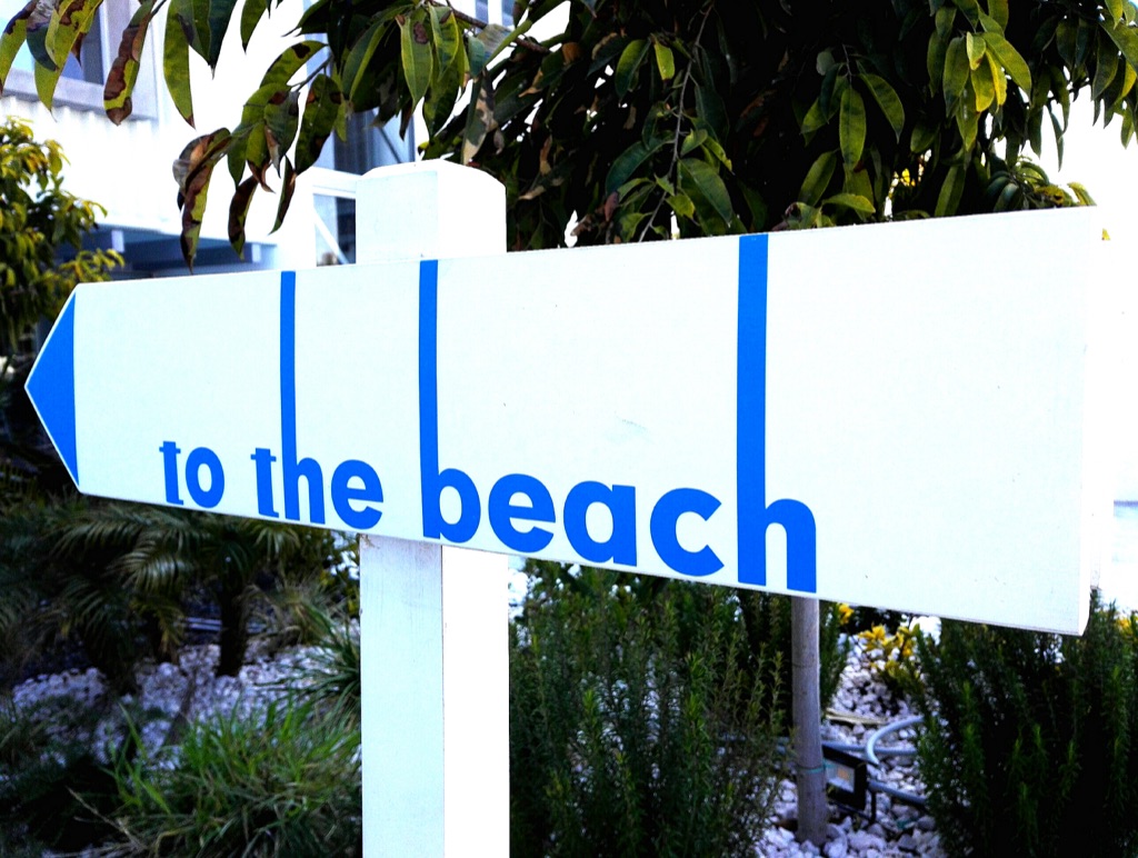 To the beach